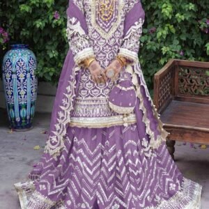 Organza Hand made gala heavy Embroidery